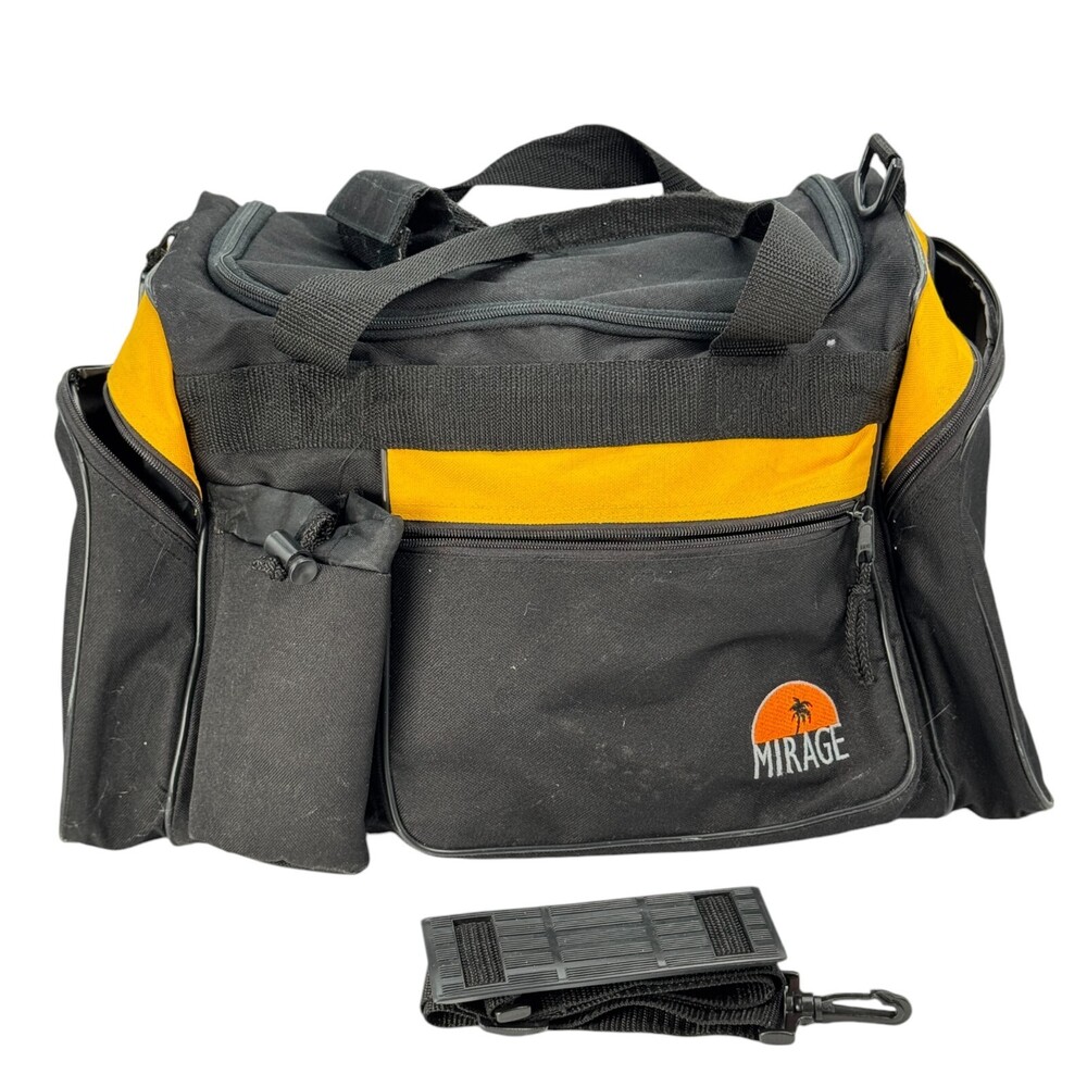 Gym Bag Duffle Tote Travel Shoulder Strap 4 Outer Pockets incl for Water Bottle